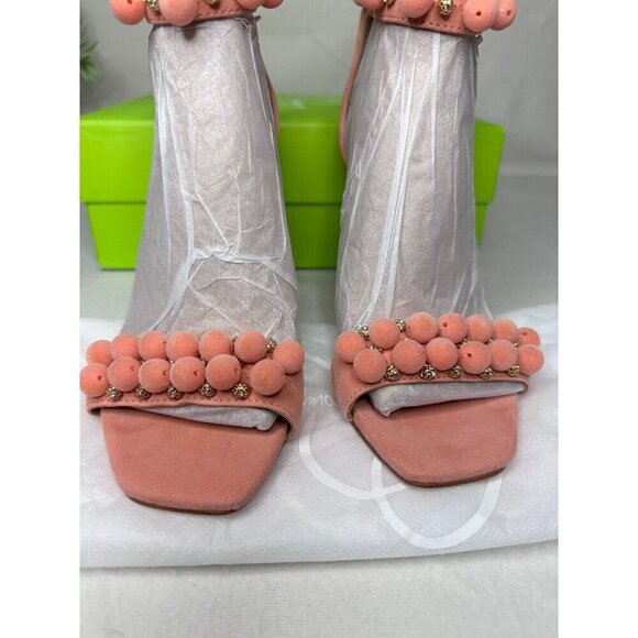 Sam Edelman Luella Canyon Clay Beaded Dress Sandals 7.5 High Heel Ankle Strap - Picture 10 of 16